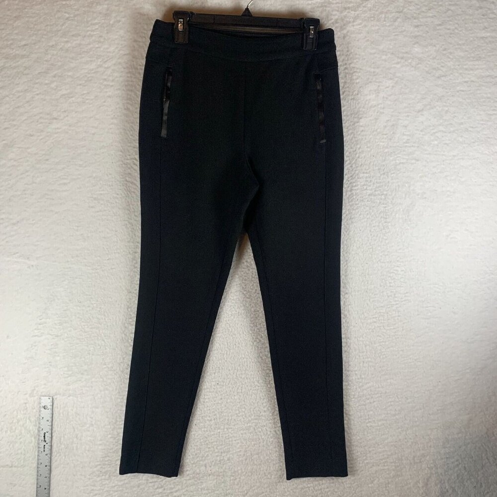 Cartonnier Anthropologie Pants Pull On Women's 4 Black Stretch Slash Pocket 9706